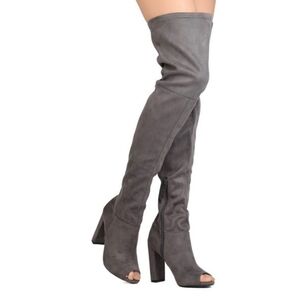 WINSOR Thigh High Light Gray Boots